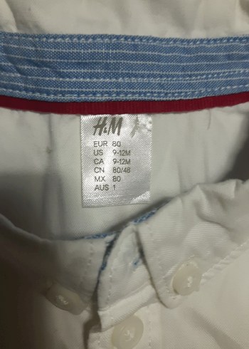 hm 9/12 ay Beyaz Erkek Çocuk Uzun Kollu Gömlek - Görsel 3