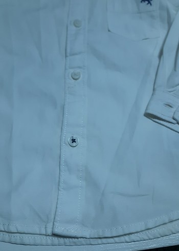 hm 9/12 ay Beyaz Erkek Çocuk Uzun Kollu Gömlek - Görsel 4