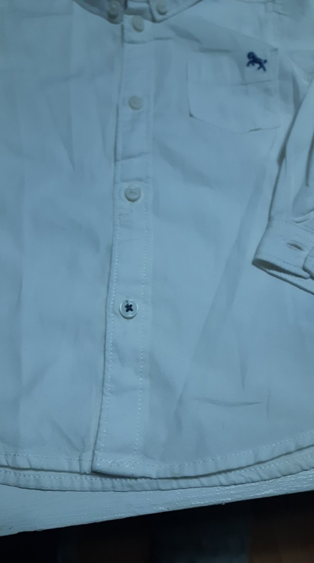 hm 9/12 ay Beyaz Erkek Çocuk Uzun Kollu Gömlek - Görsel 4