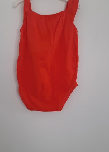 carters marka 18 aylık   Kolsuz Kırmızı Fırfırlı Bebek Body - Görsel 6