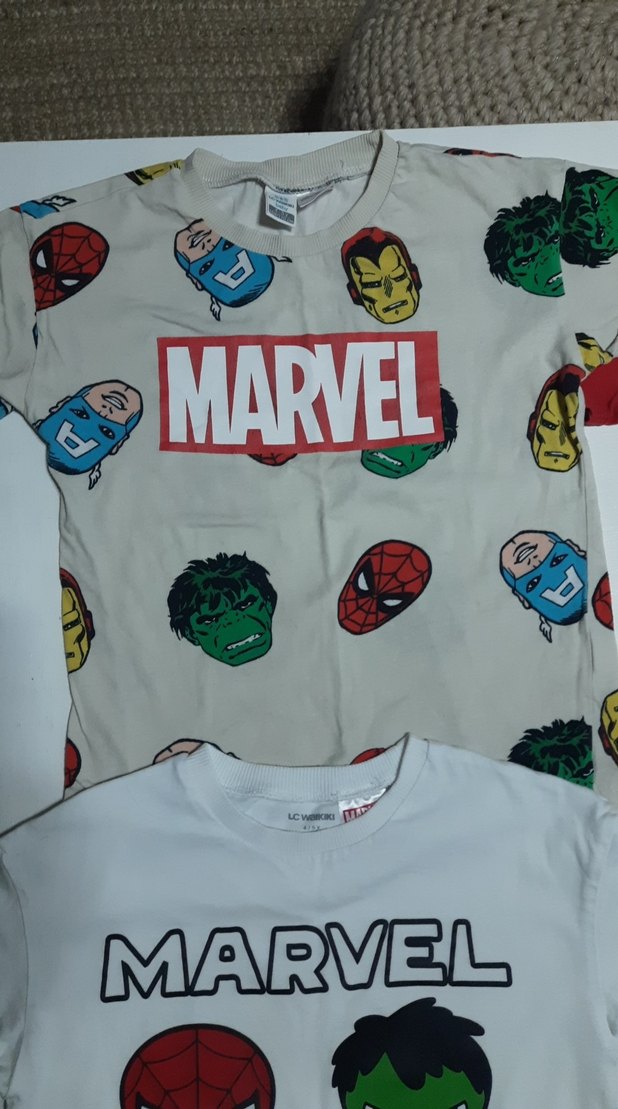 4 adet lcw Marvel Baskılı Renkli Erkek Çocuk Tişörtleri tane 90t - Görsel 4