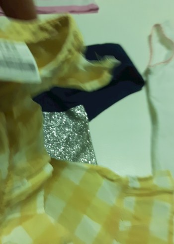 4adet tişort tanesi 75 Kız Çocuk Gri Uzun Kollu Simli Sweatshirt - Görsel 6