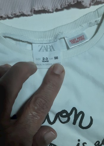 4 adet zara toz pembe Baskılı Uzun Kollu Kız Tişörtü tane 80 tl - Görsel 14