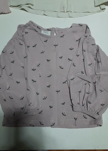 4 adet zara toz pembe Baskılı Uzun Kollu Kız Tişörtü tane 80 tl - Görsel 2