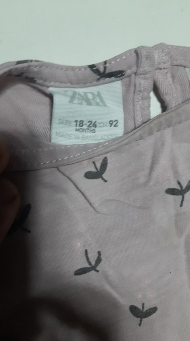 4 adet zara toz pembe Baskılı Uzun Kollu Kız Tişörtü tane 80 tl - Görsel 4