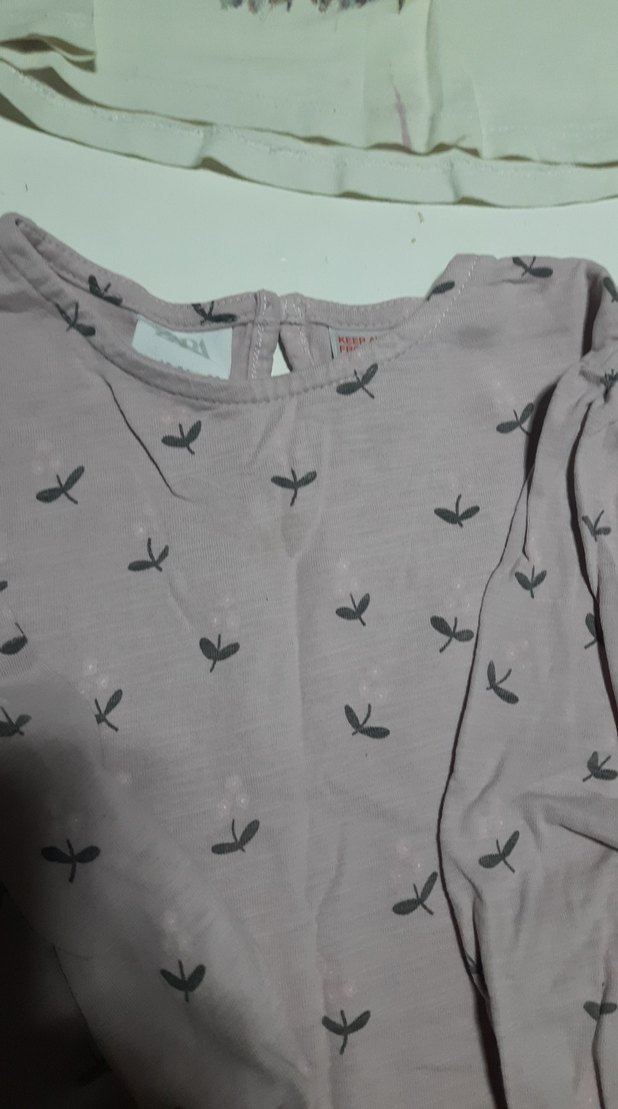 4 adet zara toz pembe Baskılı Uzun Kollu Kız Tişörtü tane 80 tl - Görsel 5