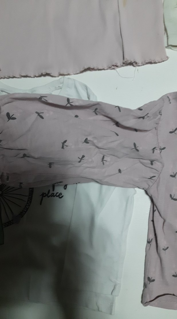 4 adet zara toz pembe Baskılı Uzun Kollu Kız Tişörtü tane 80 tl - Görsel 3