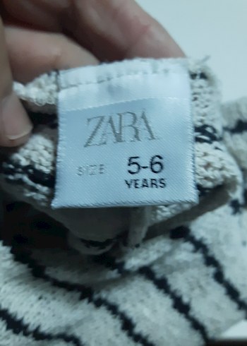 zara 5/6yaş Kız Çocuk Çizgili Triko Kolsuz Bluz - Görsel 4