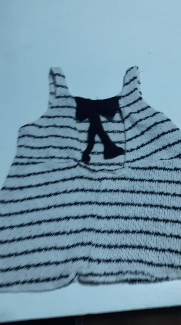 zara 5/6yaş Kız Çocuk Çizgili Triko Kolsuz Bluz - Görsel 2