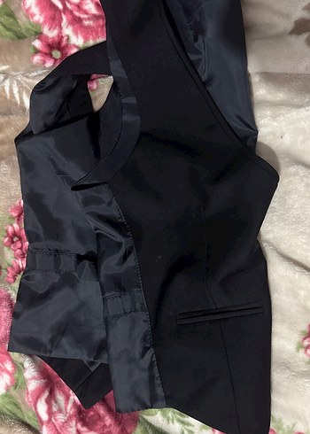 Düğmeli Siyah Erkek Yelek - Görsel 4