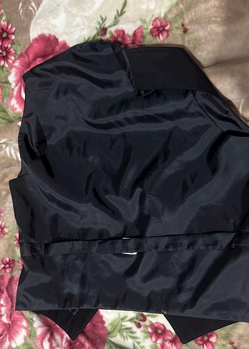 Düğmeli Siyah Erkek Yelek - Görsel 3