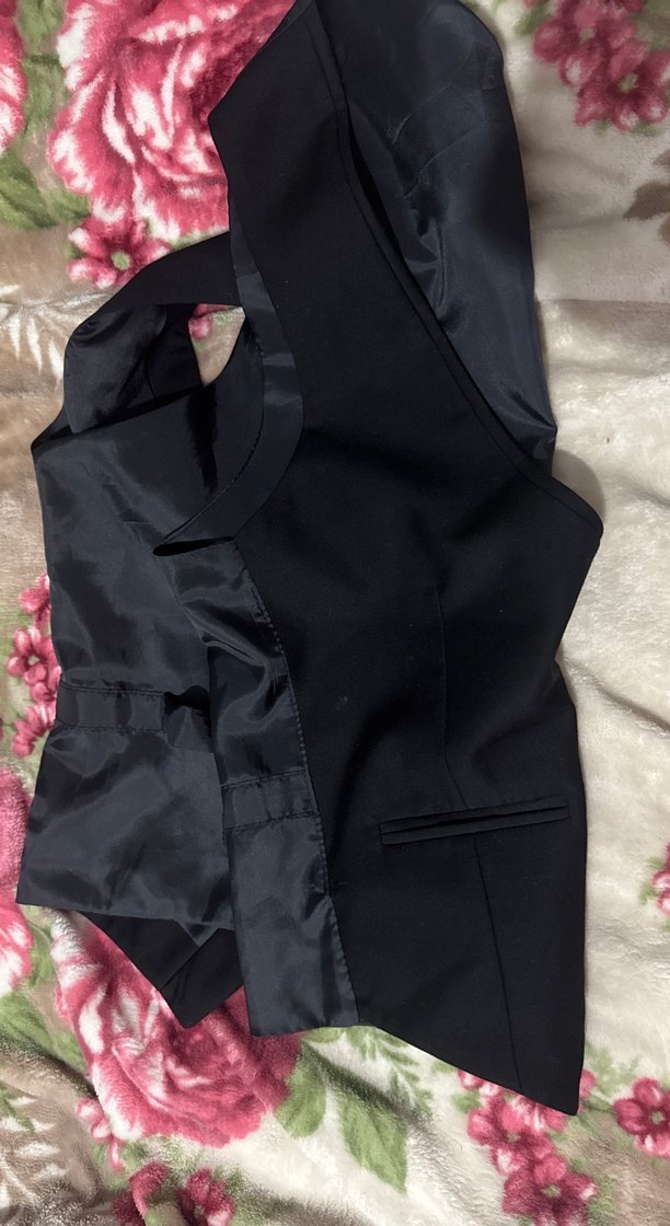 Düğmeli Siyah Erkek Yelek - Görsel 4