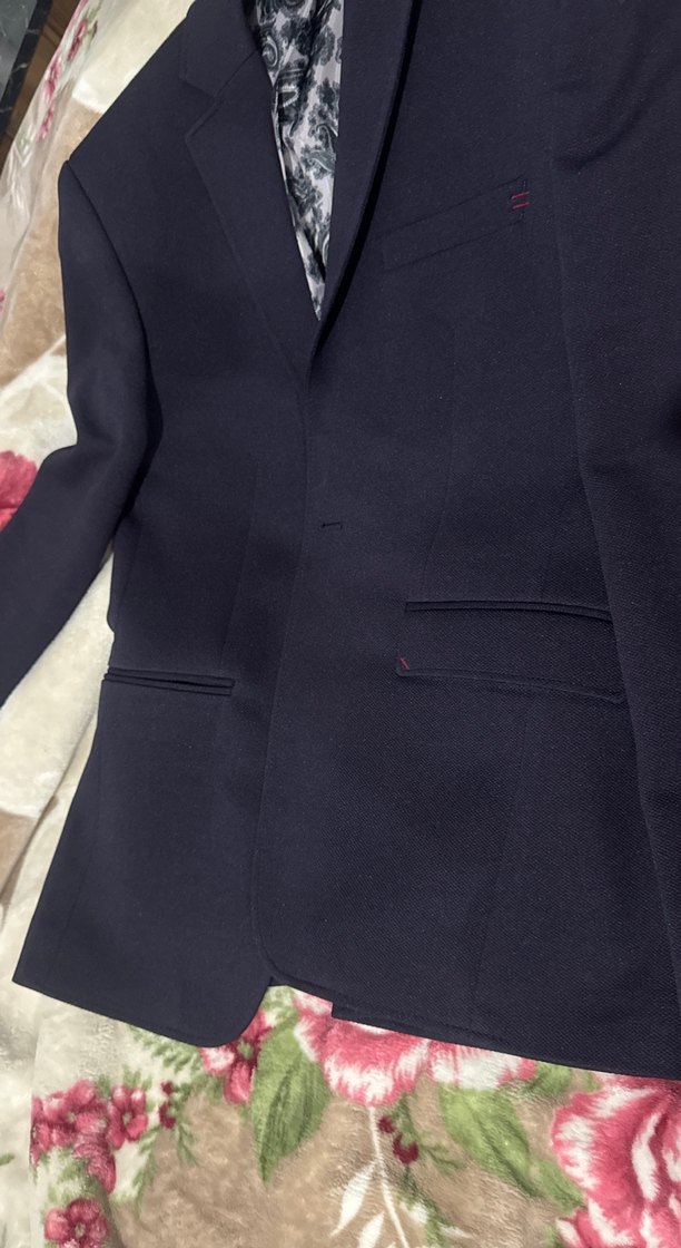 Lacivert Regular Fit Düğmeli Erkek Takım Ceketi - Görsel 3