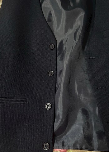 Lacivert Düğmeli Erkek Yelek - Görsel 4