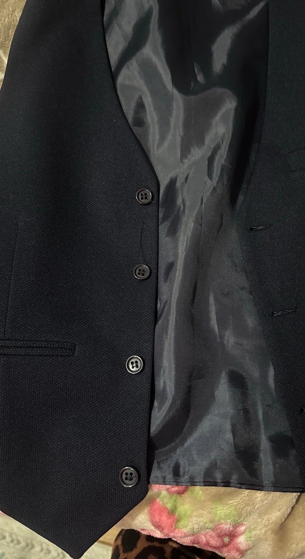 Lacivert Düğmeli Erkek Yelek - Görsel 4