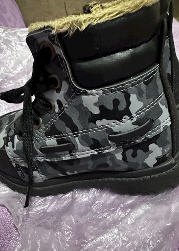 Gri Kamuflaj Desenli Kürklü Erkek Bot - Görsel 6