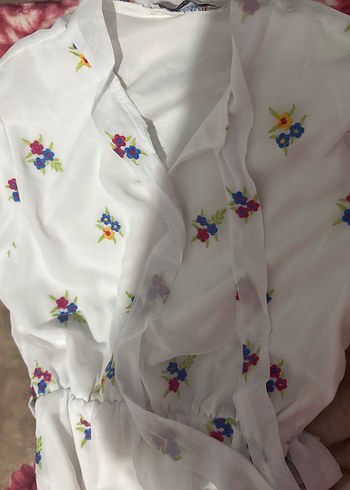 Nakışlı Beyaz Bohem Uzun Elbise - Görsel 3