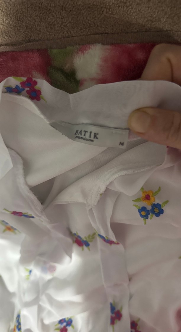 Nakışlı Beyaz Bohem Uzun Elbise - Görsel 4