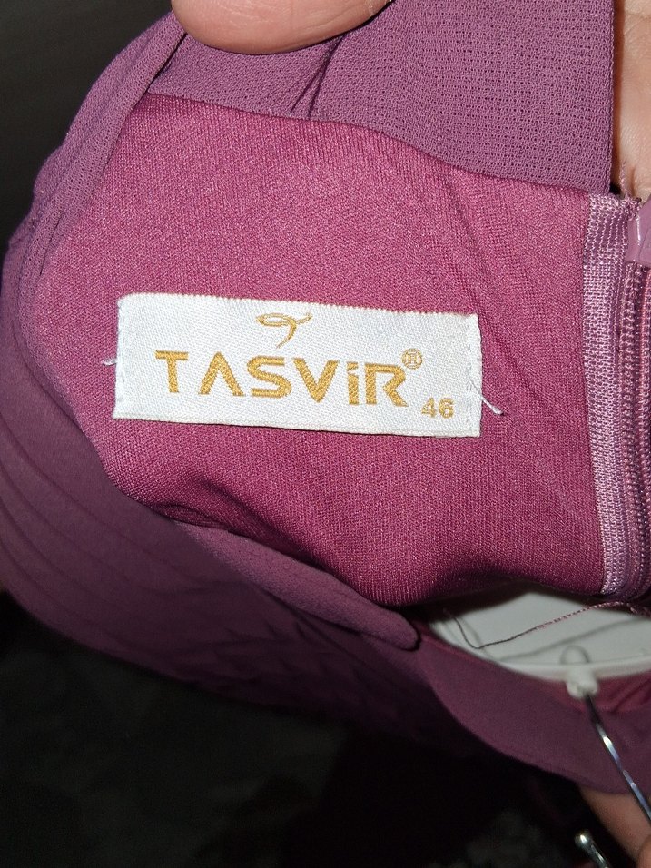 Mor Pilili Yüksek Yaka  elbise - Görsel 4