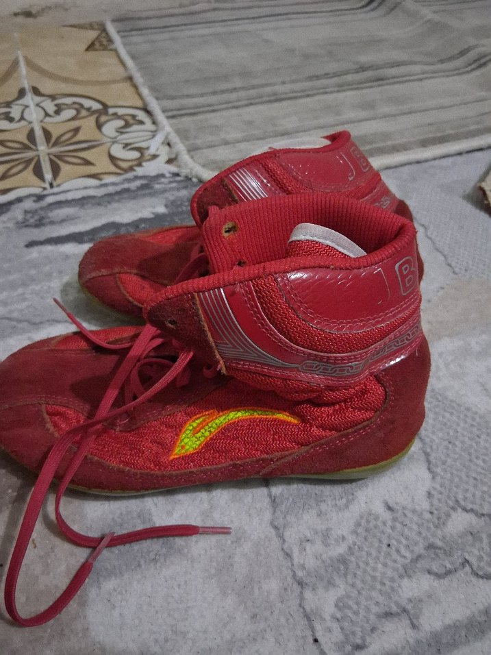 Kırmızı güreş Ayakkabısı Velcro Bağcıklı 36 numara - Görsel 2