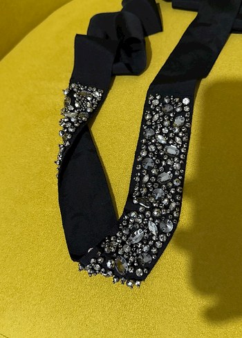 Machka Siyah Kurdeleli Gotik Kadın Kemer - Görsel 4