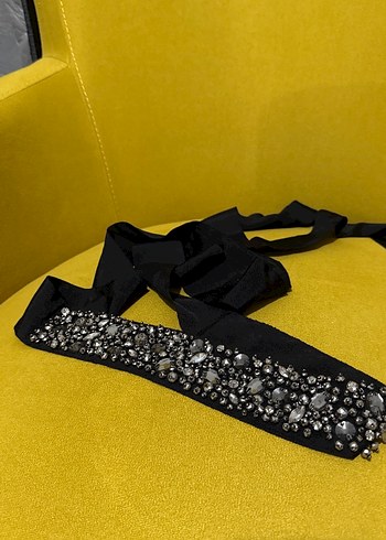 Machka Siyah Kurdeleli Gotik Kadın Kemer - Görsel 2