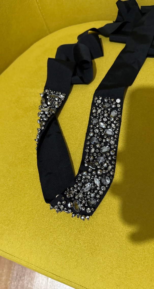 Machka Siyah Kurdeleli Gotik Kadın Kemer - Görsel 4