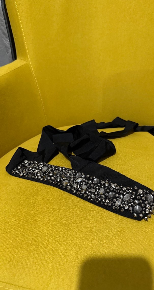 Machka Siyah Kurdeleli Gotik Kadın Kemer - Görsel 2