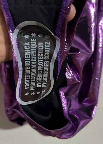 Parlak Mor Askılı Drapeli Mayo - Görsel 3