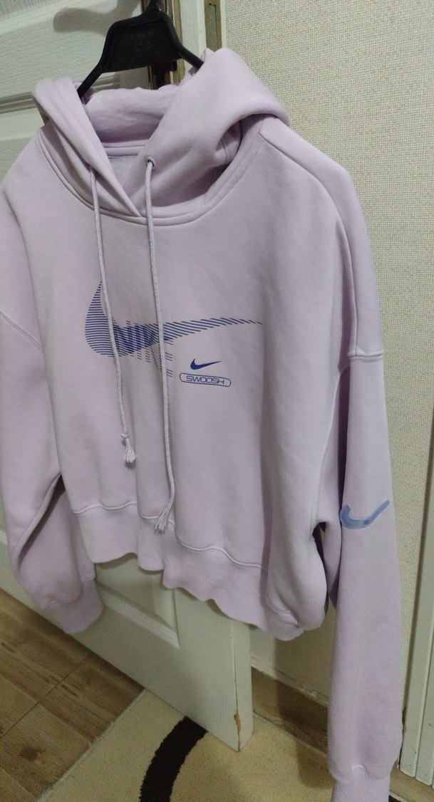 Mor Kapüşonlu Oversize Sweatshirt - Görsel 2