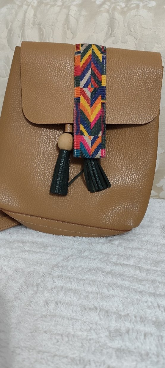 Renkli Bohem Kadın Anahtarlık Püsküllü - Görsel 2