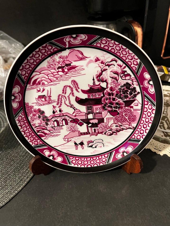 Pembe Desenli Klasik Tabak, Japonyadan alınmıştır orjinaldir - Görsel 2