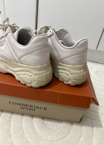 Beyaz spor yüksek topuklu spor ayakkabı gelin ayakkabısı - Görsel 2