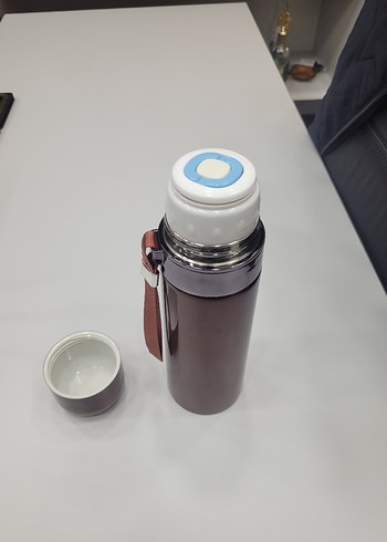 Renkli Çocuk Termos Şişesi Kahverengi - Görsel 2