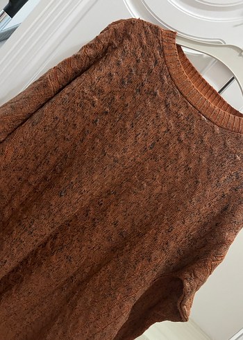 Kadın Kahverengi Bohem Örgü Kazak - Görsel 3