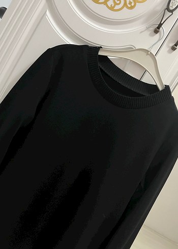 Siyah Uzun Kollu Kadın Triko tunik - Görsel 3