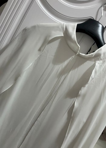 Uzun Kollu Beyaz Kadın Gömlek - Görsel 3