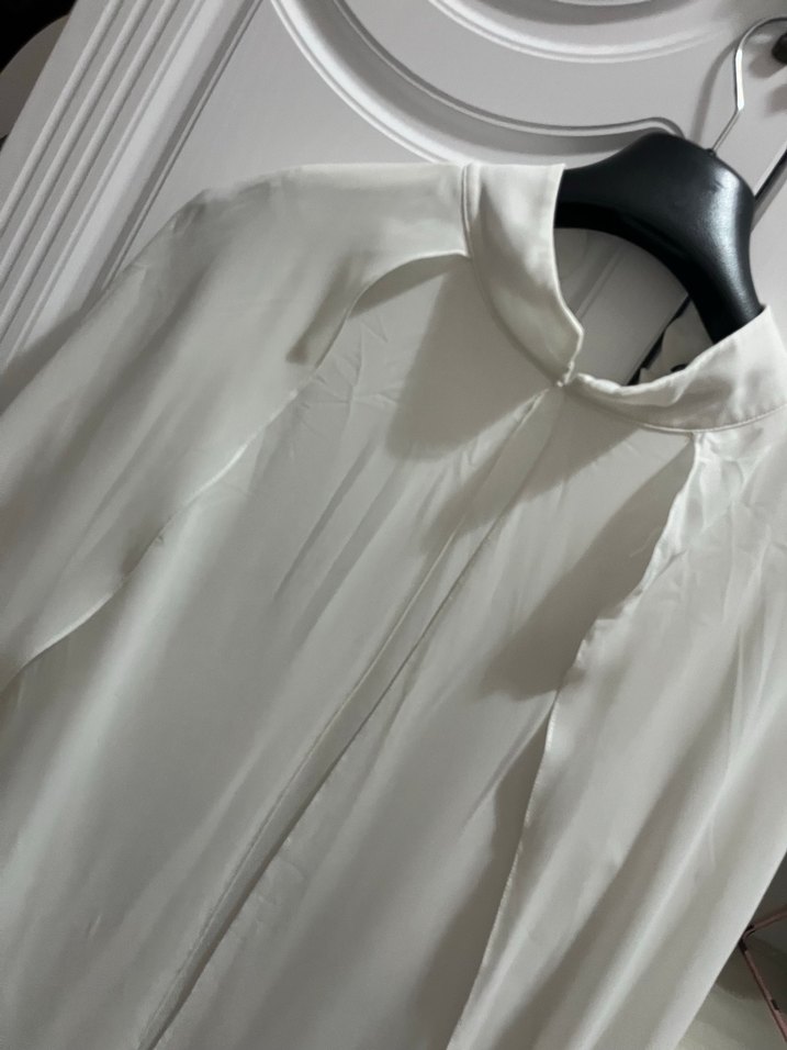 Uzun Kollu Beyaz Kadın Gömlek - Görsel 3