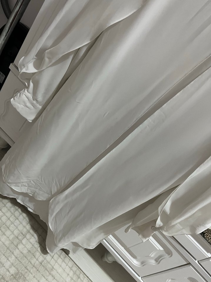 Uzun Kollu Beyaz Kadın Gömlek - Görsel 4