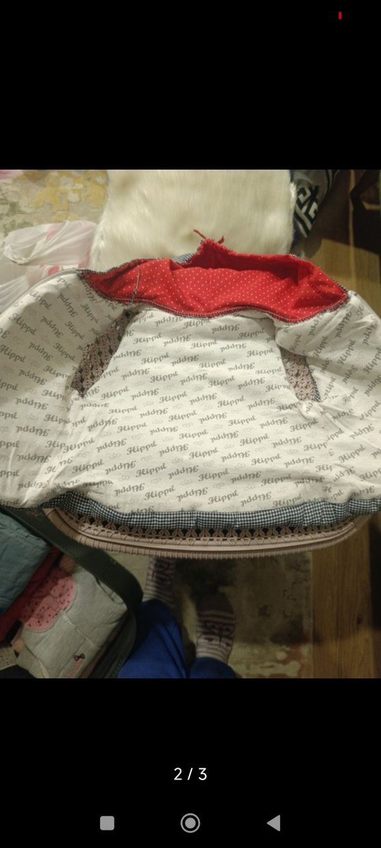 Kız Çocuk Kapüşonlu Gri Nakışlı Yelek - Görsel 3