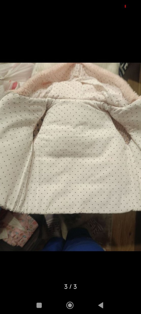 Kız Çocuk Kapüşonlu Pembe Kürklü Yelek - Görsel 3