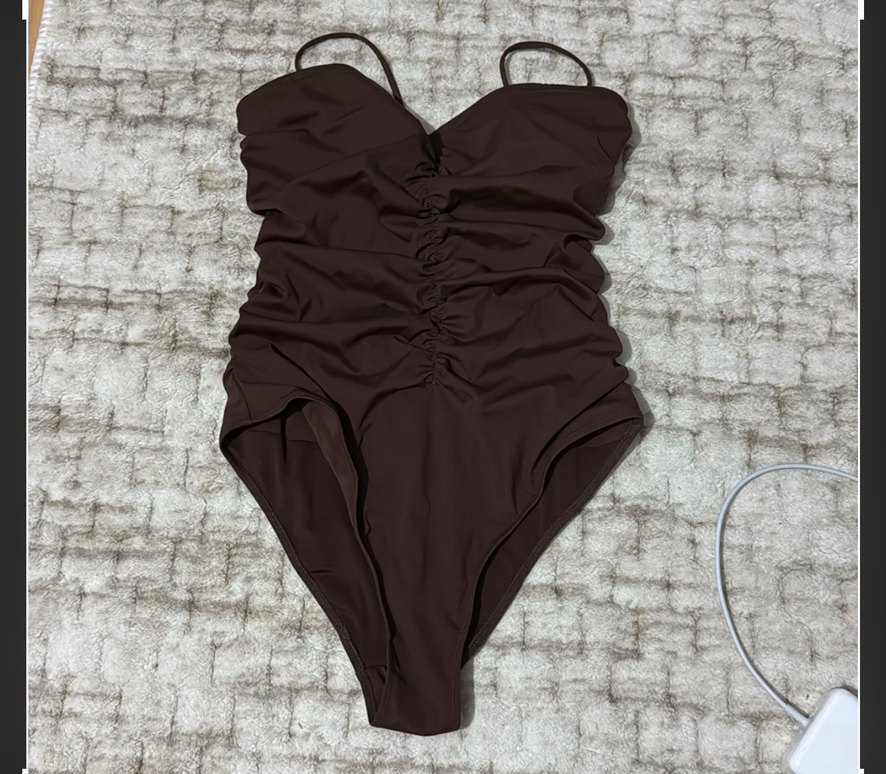 Kahverengi İnce Askılı H&M Kadın Mayo - Görsel 3