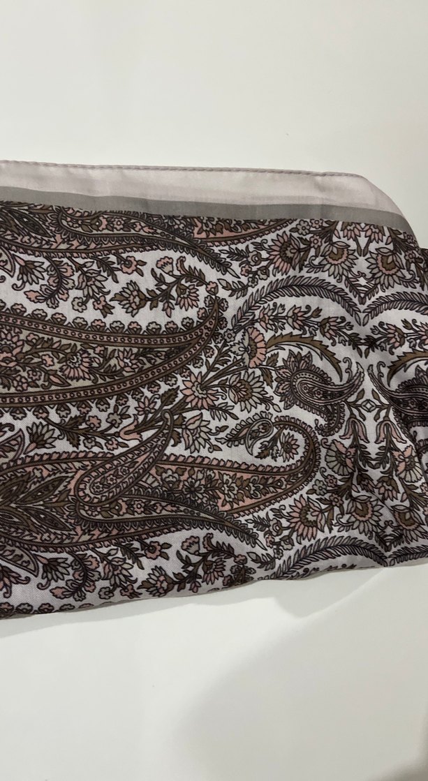 Bohem Tarzda Kahverengi Gri Desenli Kadın Şal - Görsel 3