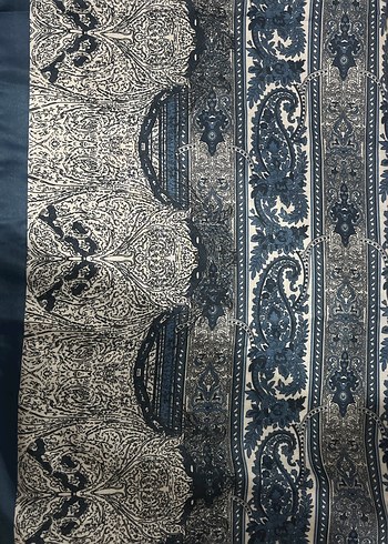 Bohem Esintili Lacivert Kadın Şal - Görsel 2