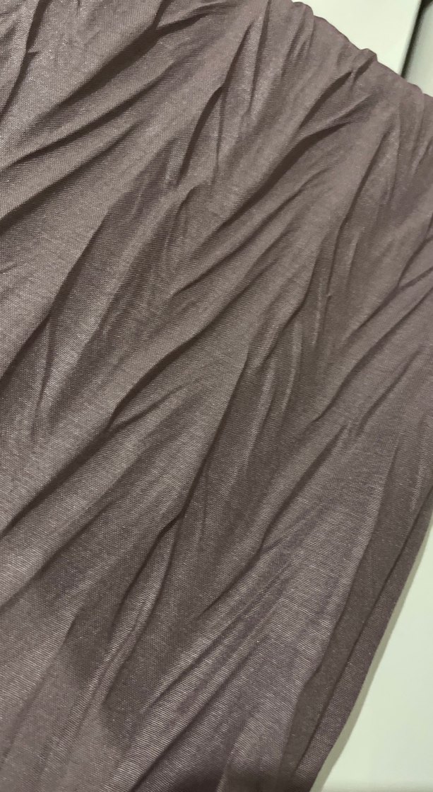 Gül kurusu Renkli Pileli Keten Kadın Şal - Görsel 2