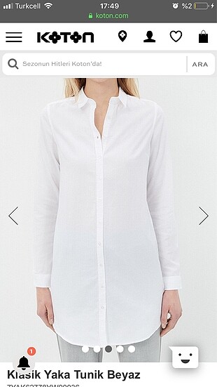 Beyaz uzun gömlek