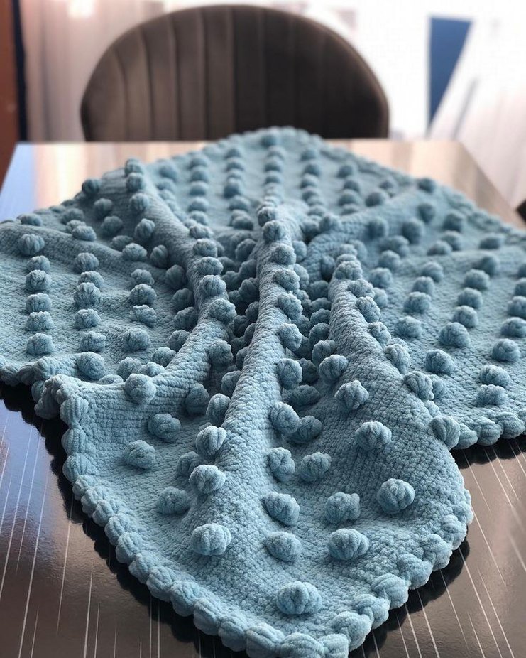 Örgü Desenli Çocuk Battaniyesi - Görsel 3