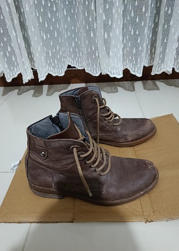 Antik Kahverengi Deri Erkek Botu (41) - Görsel 2