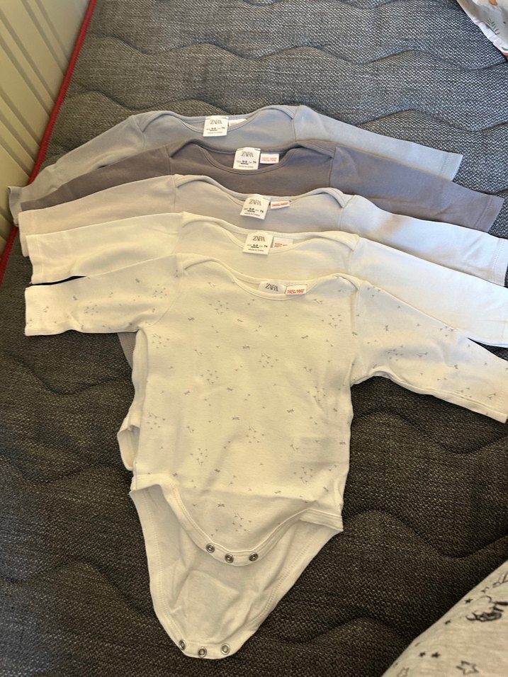 Zara Gri Erkek Bebek Kısa Kollu Body - Görsel 3