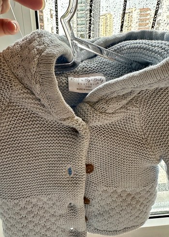 Erkek Çocuk Gri Örgü Hırka - Görsel 4